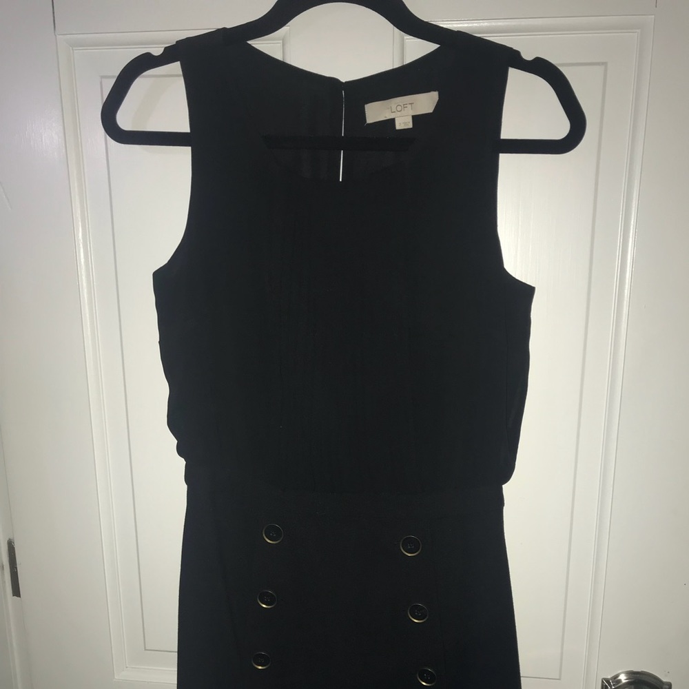 Ann Taylor loft black button dress